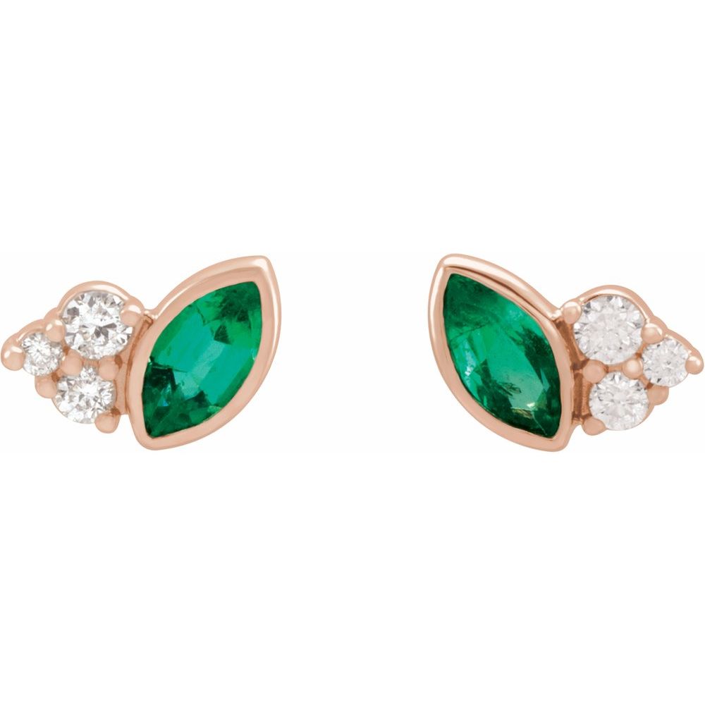 Offset Marquise Studs
