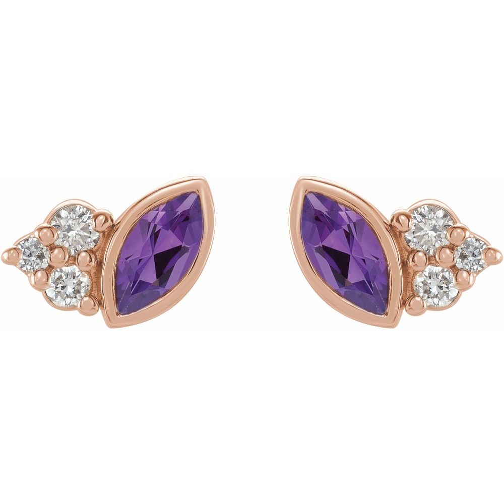 Offset Marquise Studs