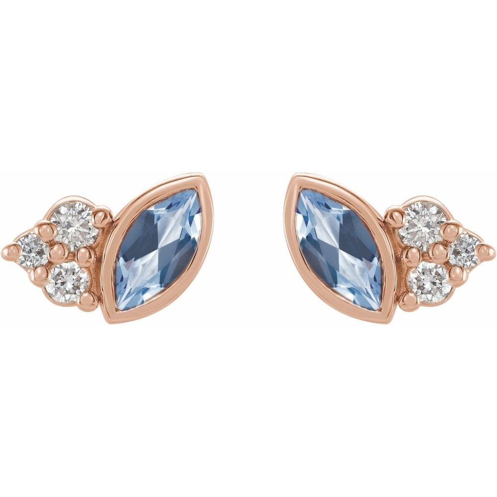 Offset Marquise Studs