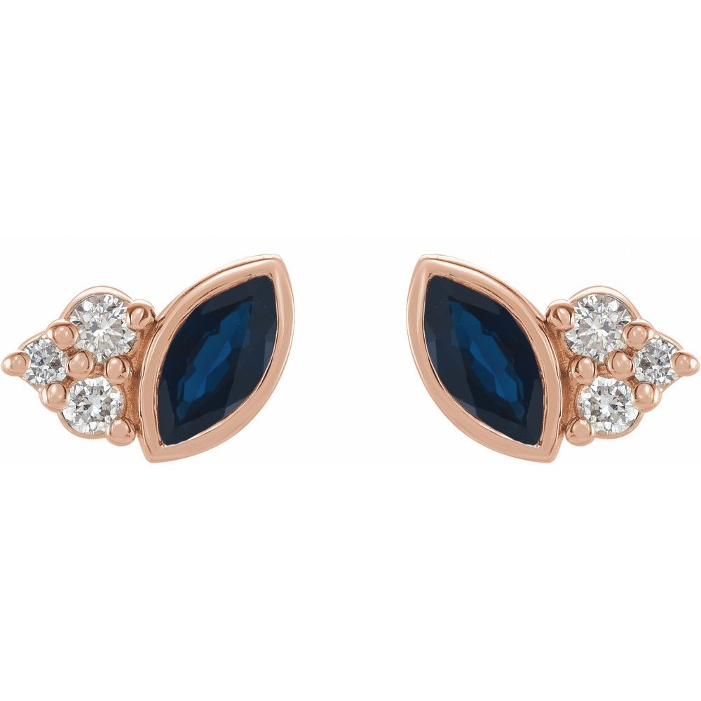 Offset Marquise Studs
