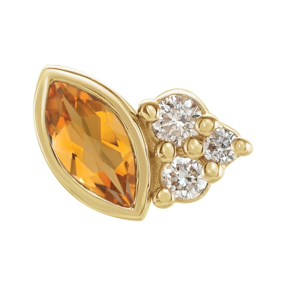 Offset Marquise Studs