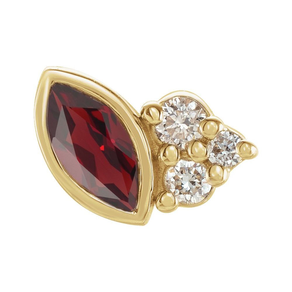 Offset Marquise Studs