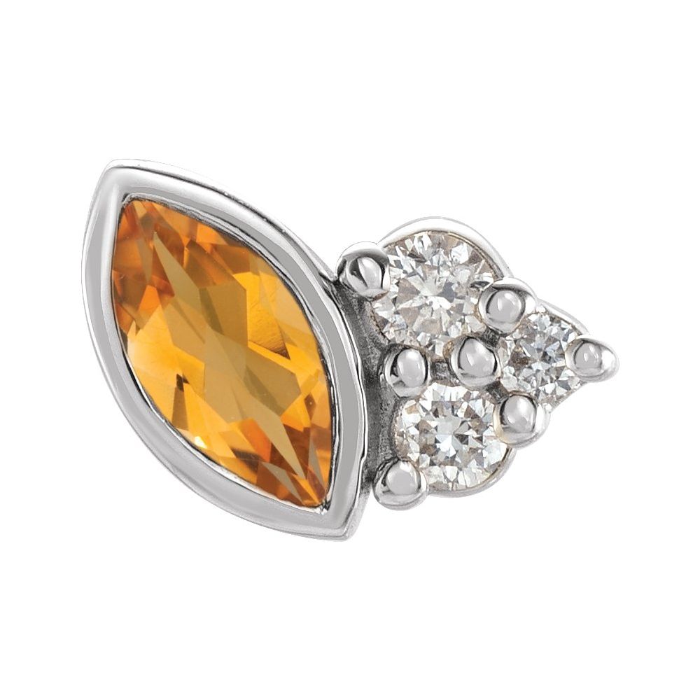 Offset Marquise Studs