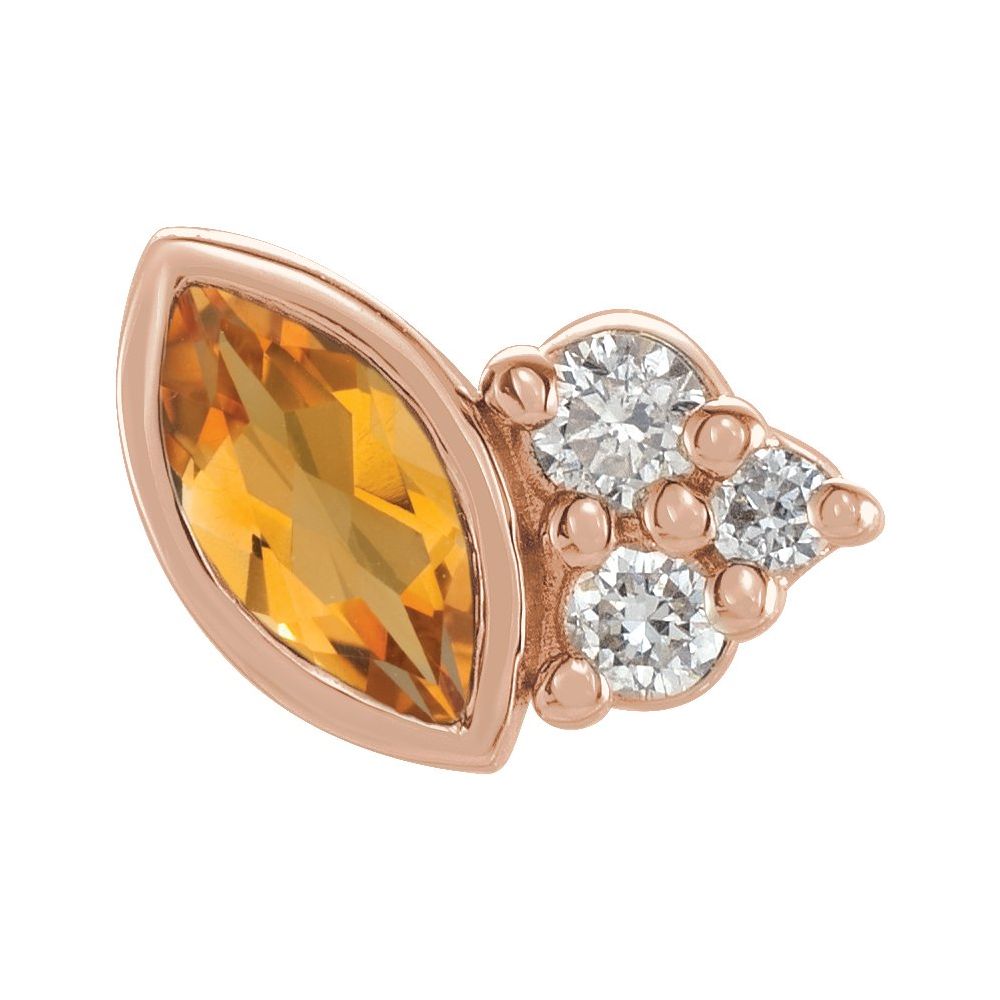 Offset Marquise Studs
