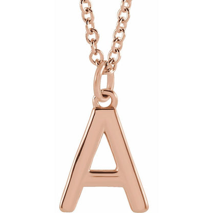 14k Gold Initial Pendant Necklace