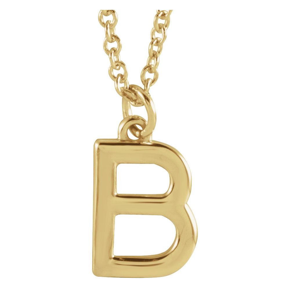 14k Gold Initial Pendant Necklace