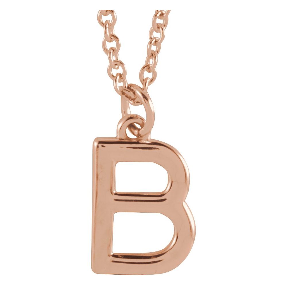 14k Gold Initial Pendant Necklace
