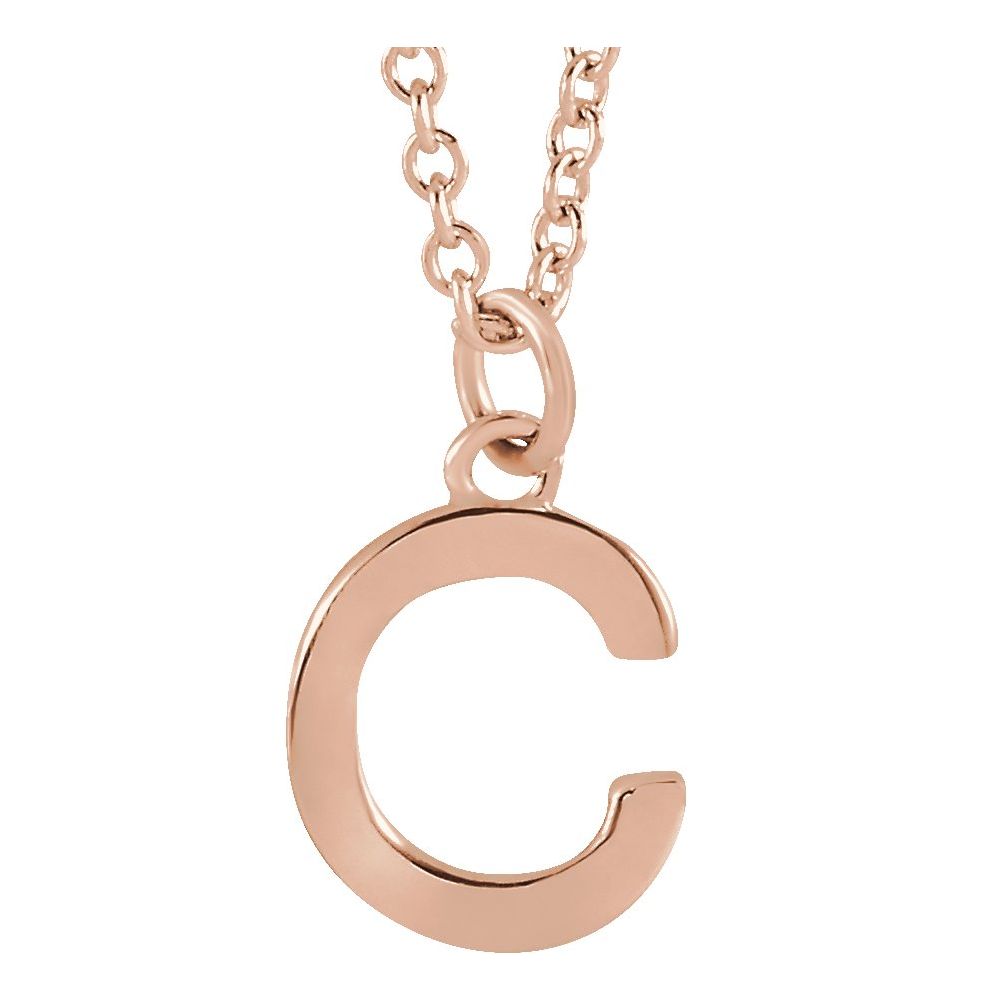 14k Gold Initial Pendant Necklace