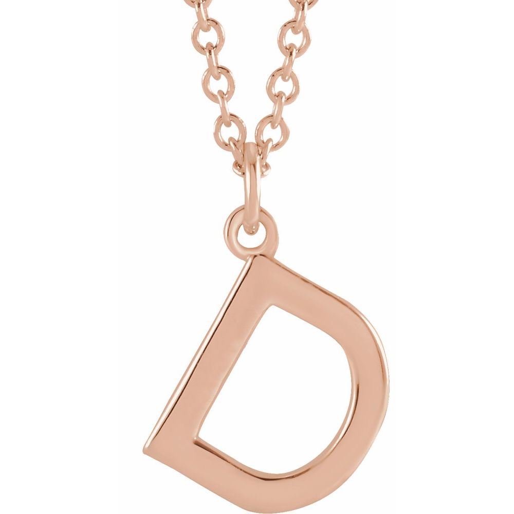 14k Gold Initial Pendant Necklace