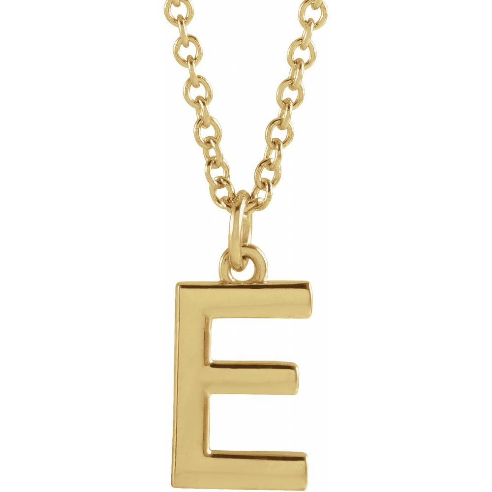14k Gold Initial Pendant Necklace