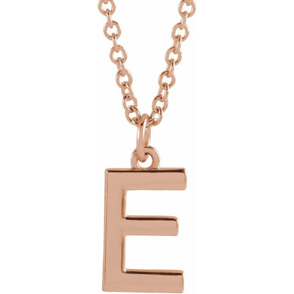14k Gold Initial Pendant Necklace