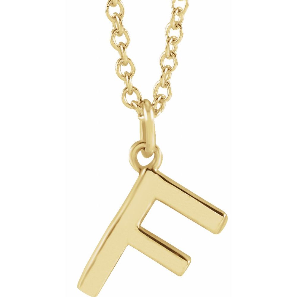 14k Gold Initial Pendant Necklace