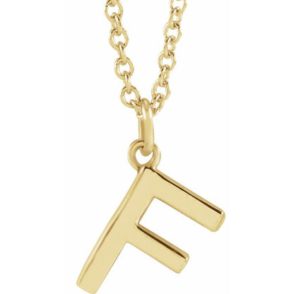 14k Gold Initial Pendant Necklace