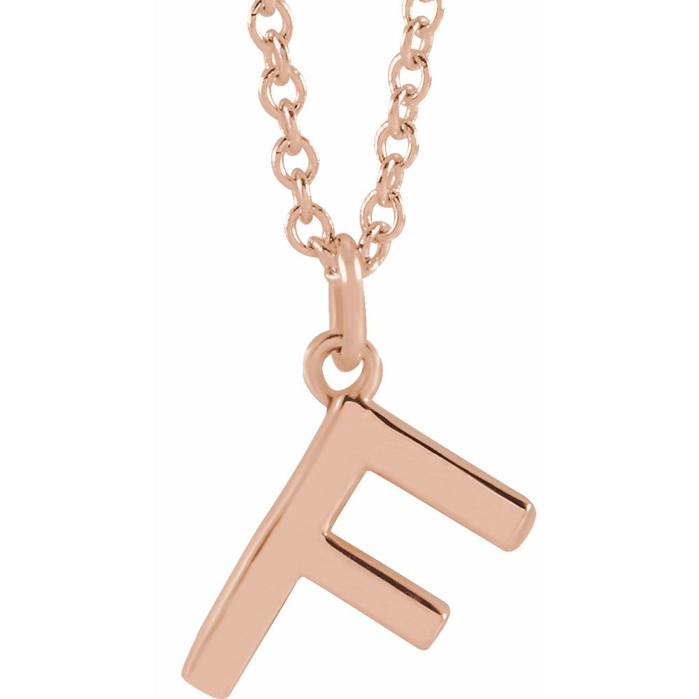 14k Gold Initial Pendant Necklace