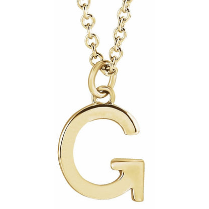 14k Gold Initial Pendant Necklace