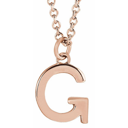 14k Gold Initial Pendant Necklace