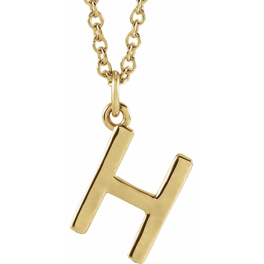 14k Gold Initial Pendant Necklace