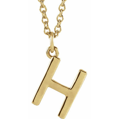 14k Gold Initial Pendant Necklace