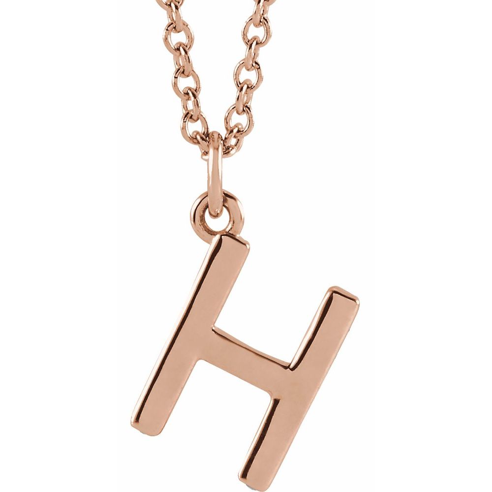 14k Gold Initial Pendant Necklace