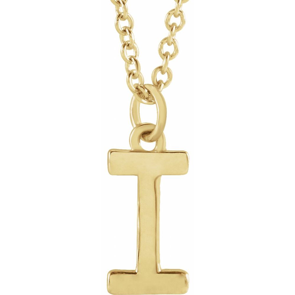 14k Gold Initial Pendant Necklace