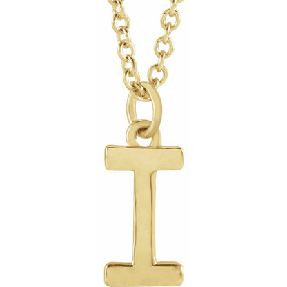 14k Gold Initial Pendant Necklace