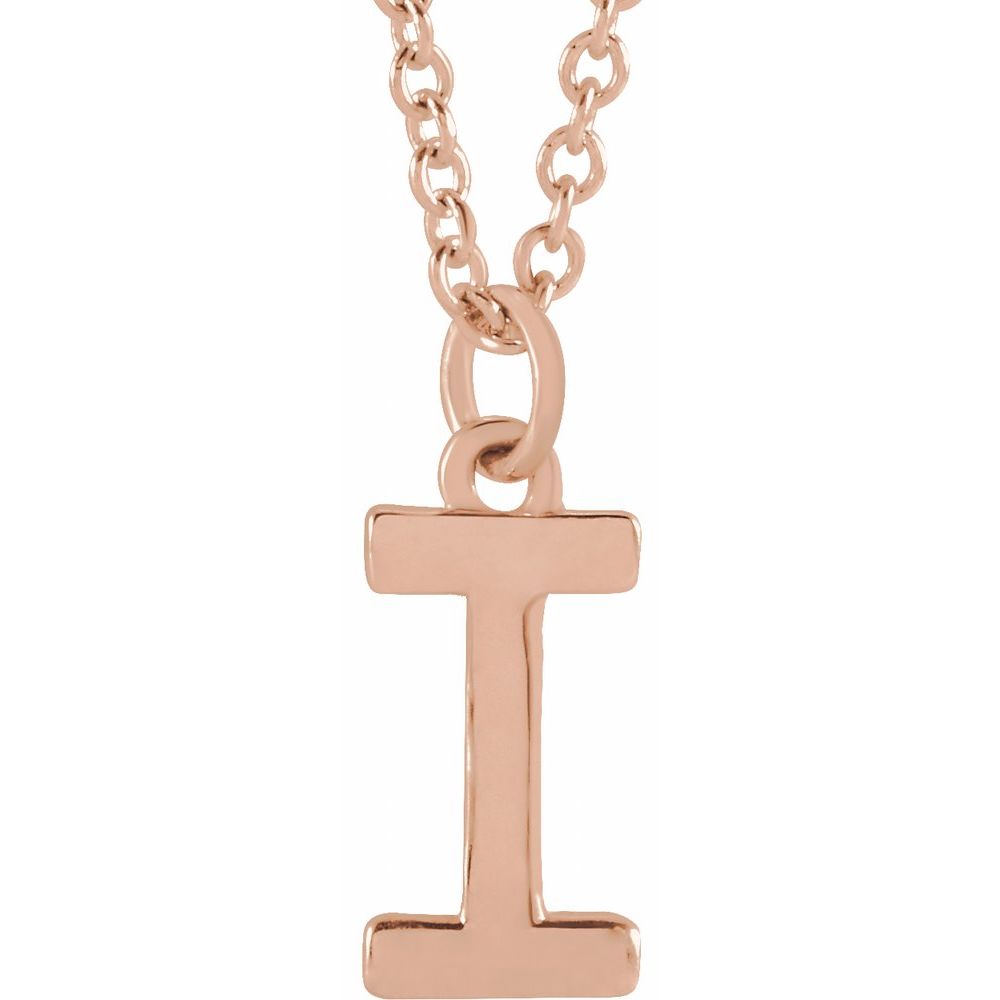 14k Gold Initial Pendant Necklace