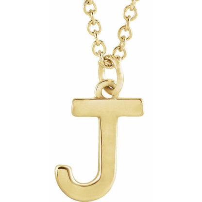 14k Gold Initial Pendant Necklace