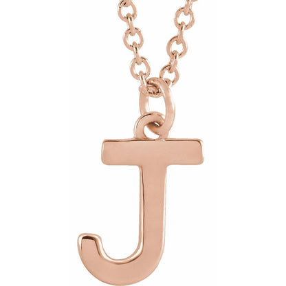 14k Gold Initial Pendant Necklace
