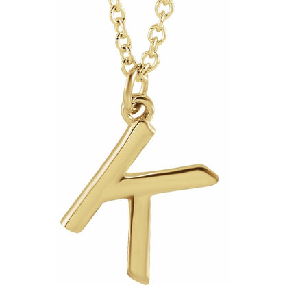 14k Gold Initial Pendant Necklace