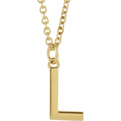 14k Gold Initial Pendant Necklace