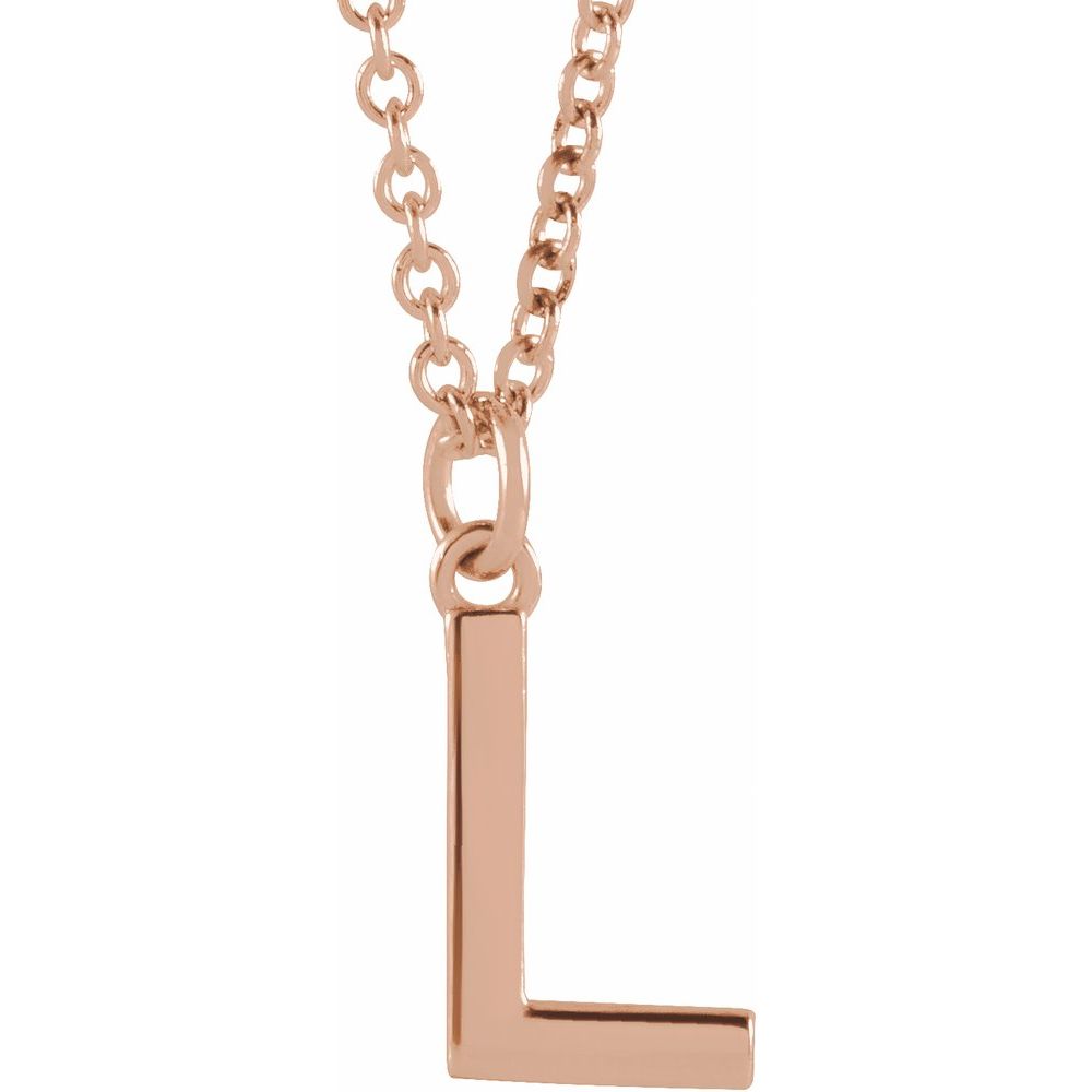 14k Gold Initial Pendant Necklace