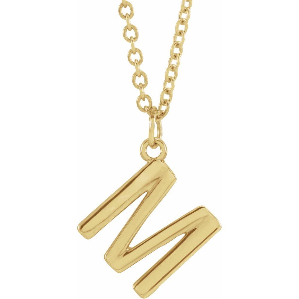 14k Gold Initial Pendant Necklace