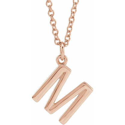 14k Gold Initial Pendant Necklace