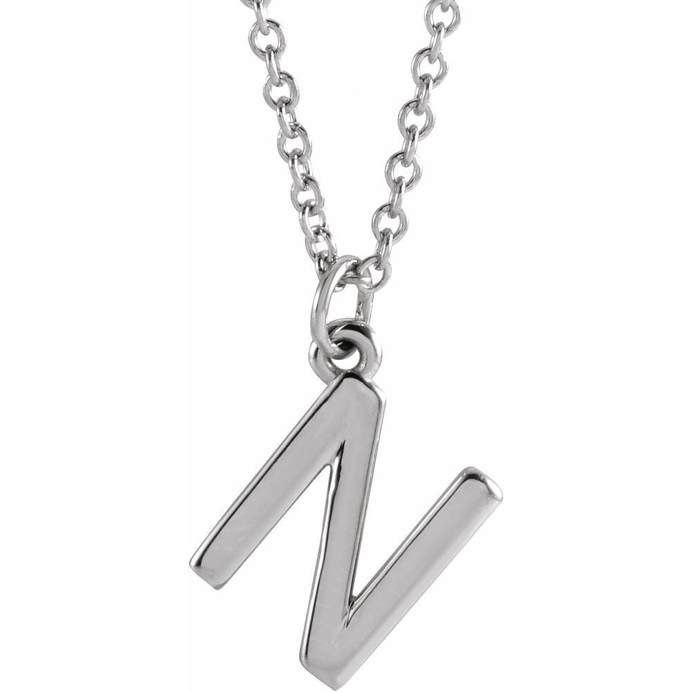 14k Gold Initial Pendant Necklace
