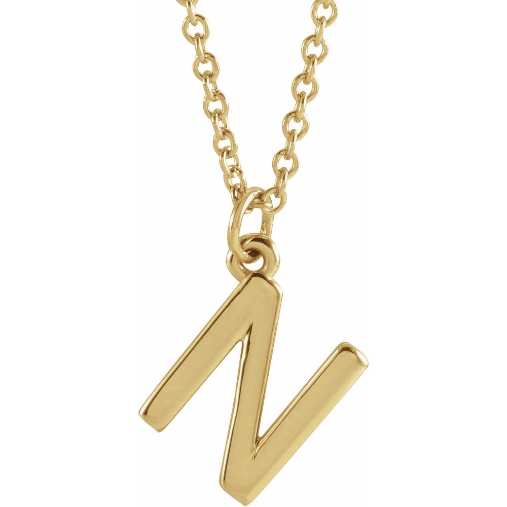 14k Gold Initial Pendant Necklace