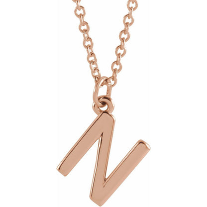 14k Gold Initial Pendant Necklace