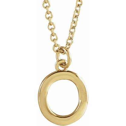 14k Gold Initial Pendant Necklace