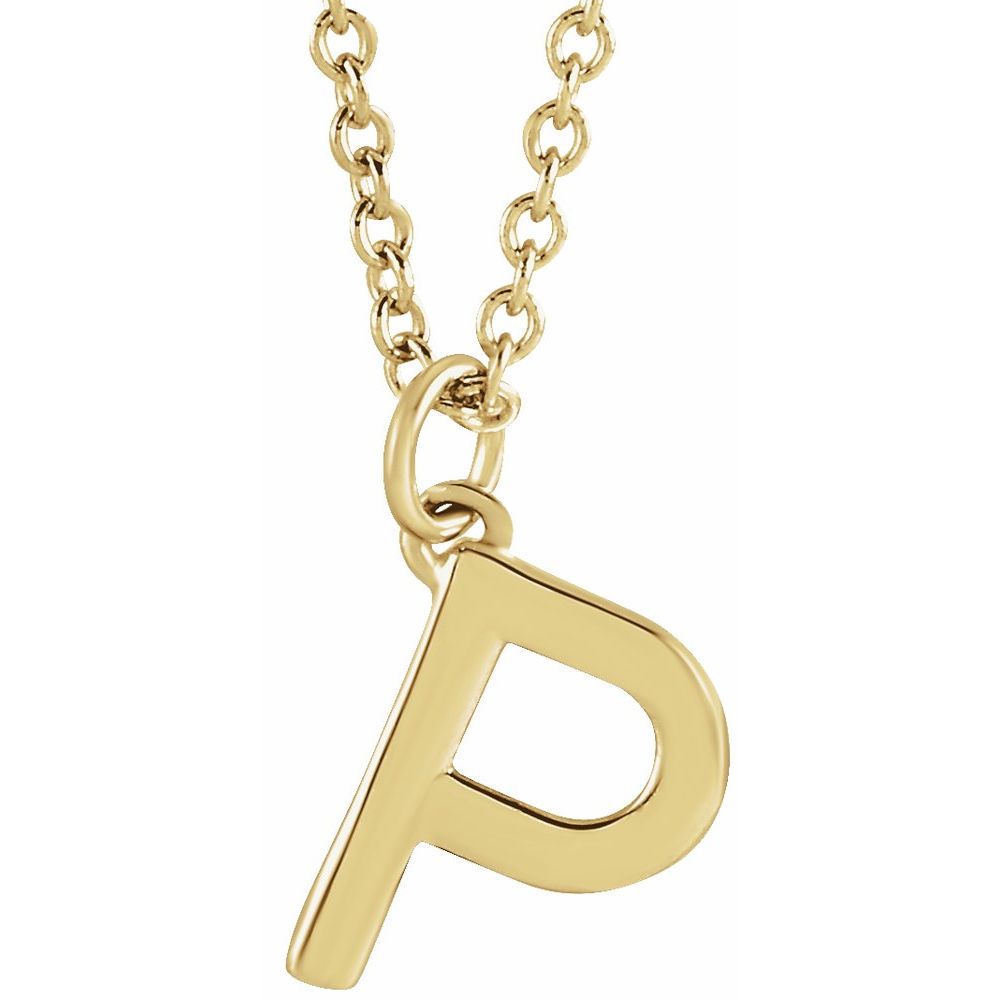 14k Gold Initial Pendant Necklace