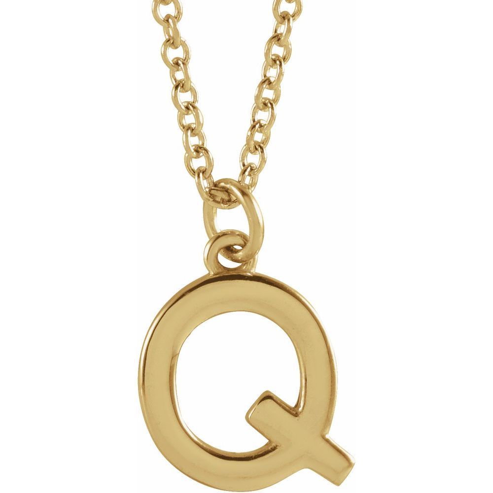 14k Gold Initial Pendant Necklace