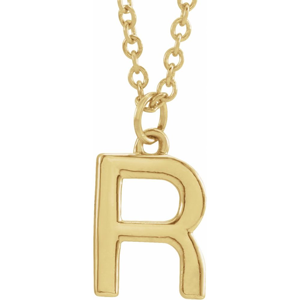 14k Gold Initial Pendant Necklace