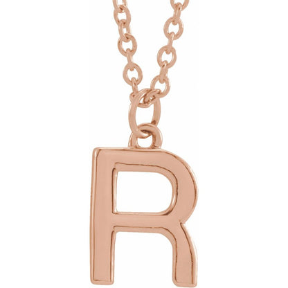 14k Gold Initial Pendant Necklace