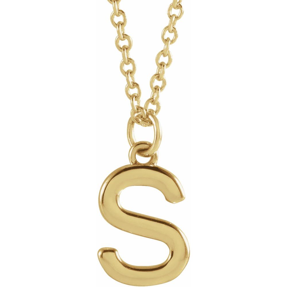 14k Gold Initial Pendant Necklace