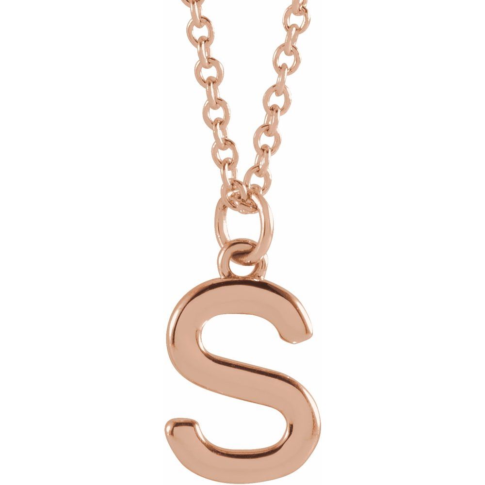 14k Gold Initial Pendant Necklace