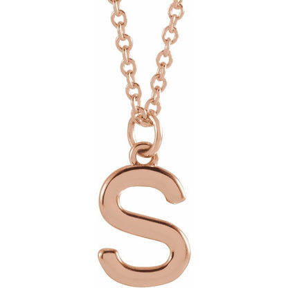 14k Gold Initial Pendant Necklace