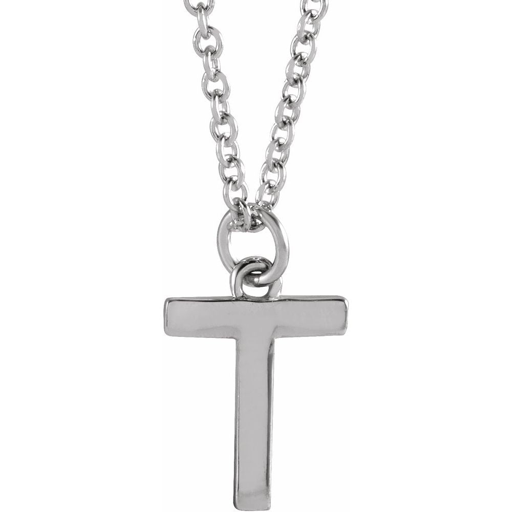 14k Gold Initial Pendant Necklace