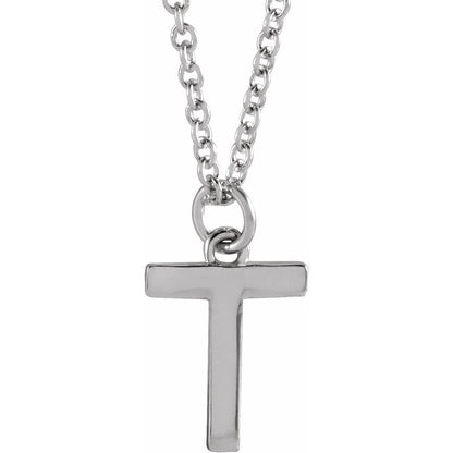 14k Gold Initial Pendant Necklace