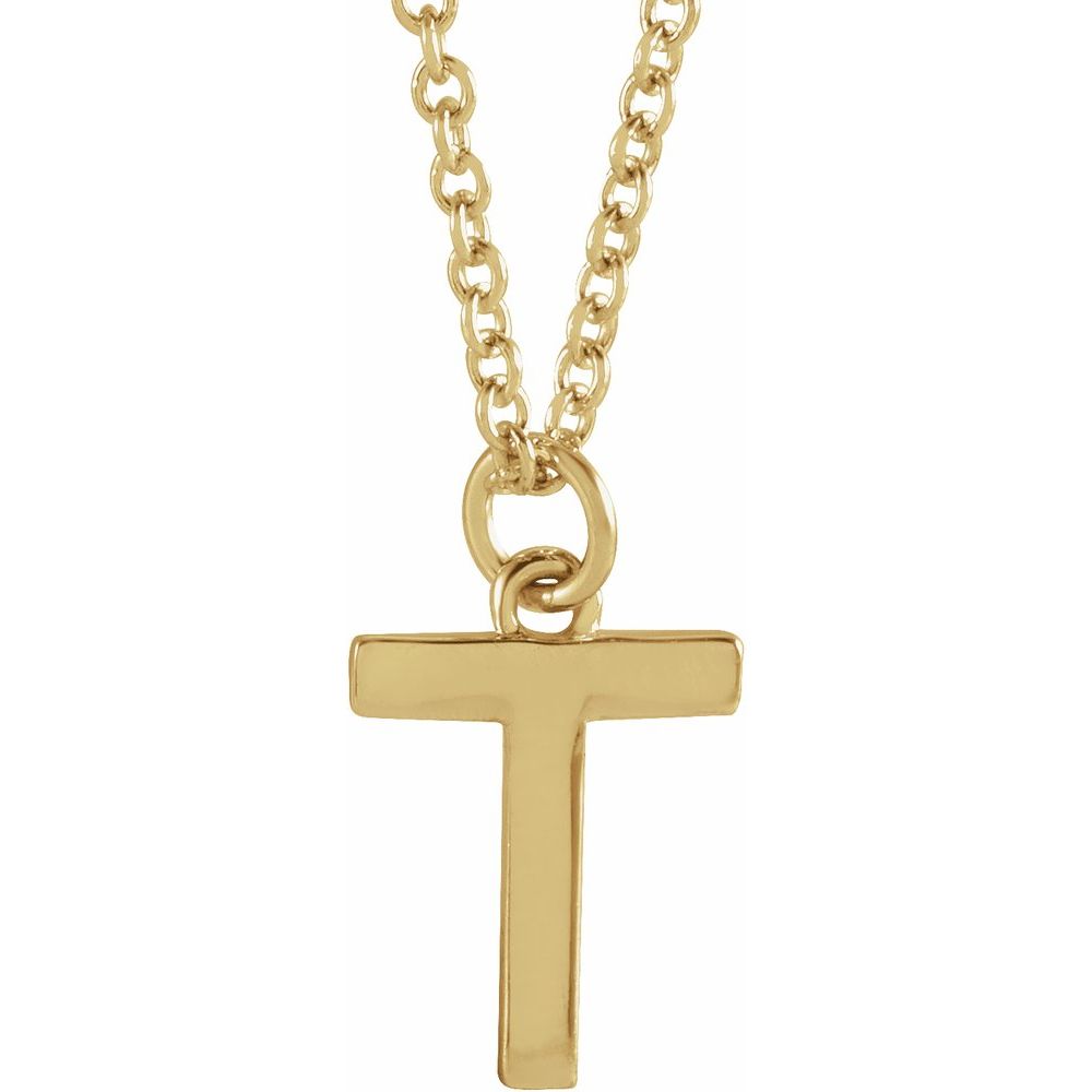 14k Gold Initial Pendant Necklace