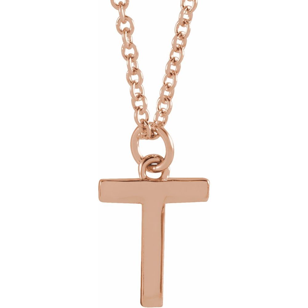 14k Gold Initial Pendant Necklace