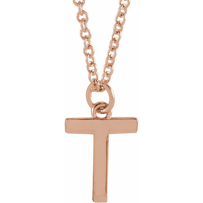 14k Gold Initial Pendant Necklace