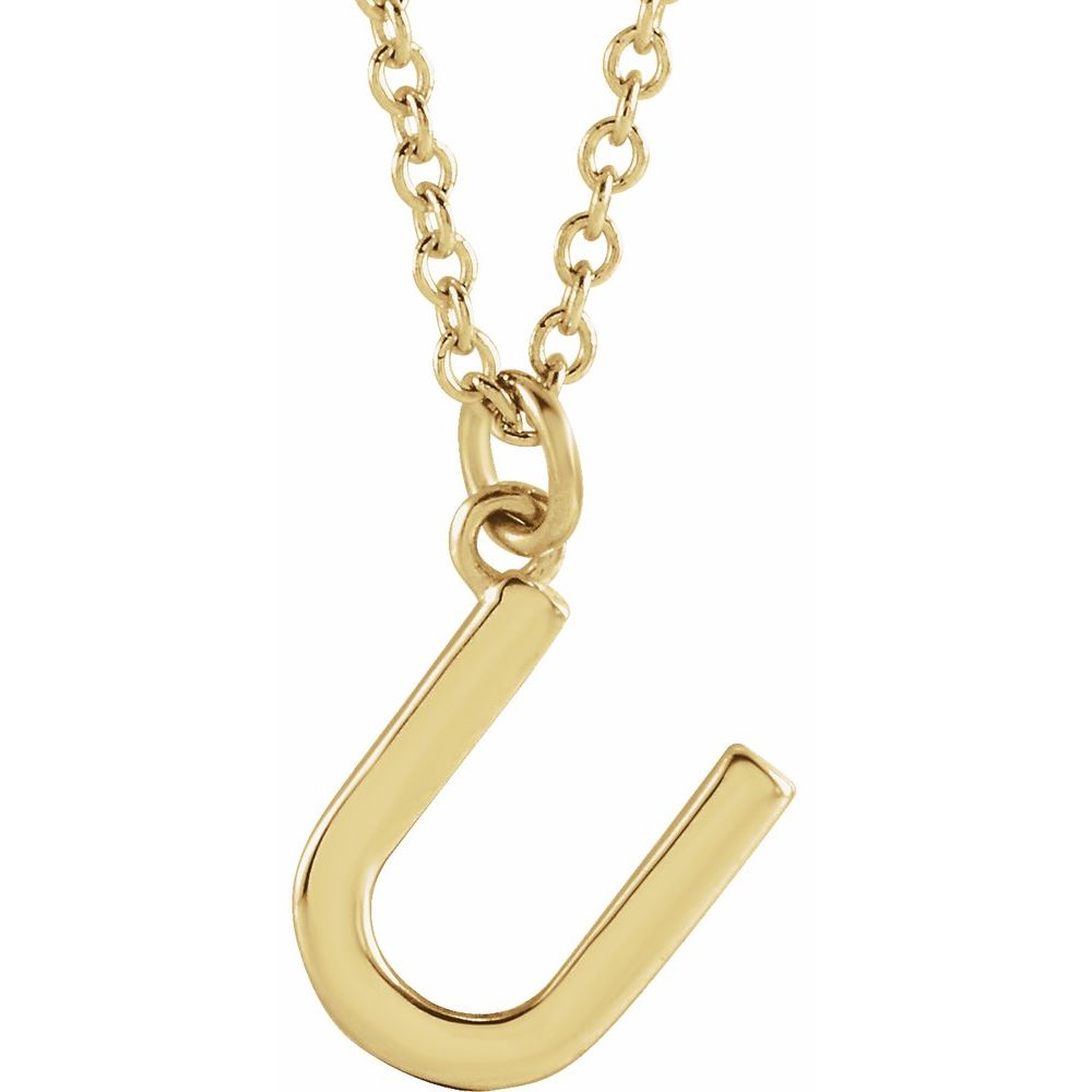 14k Gold Initial Pendant Necklace